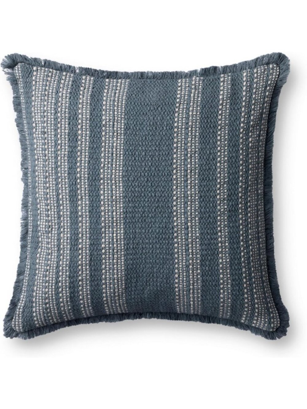 Blue/Ivory Decorative Pillow Cover 20'' x 20'' | Soft, Stylish Home Accent